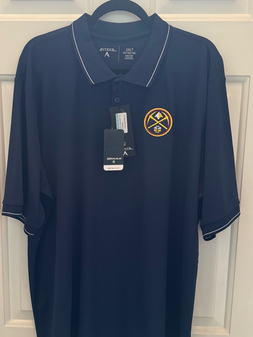 Antigua Men’s Navy Denver Nuggets Polo
